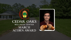 Ryan Crossley-Bishop cedar oaks wellness march arcorn award winner