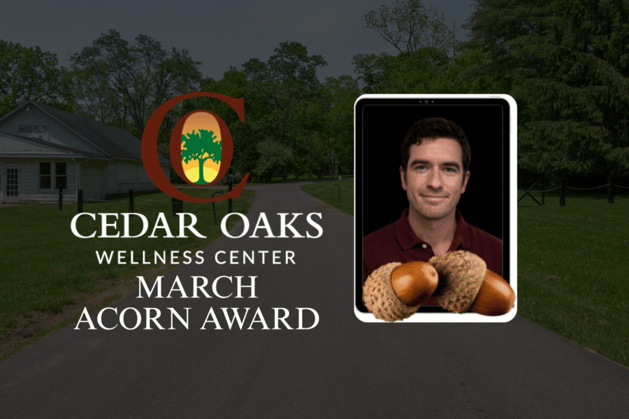 Ryan Crossley-Bishop cedar oaks wellness march arcorn award winner