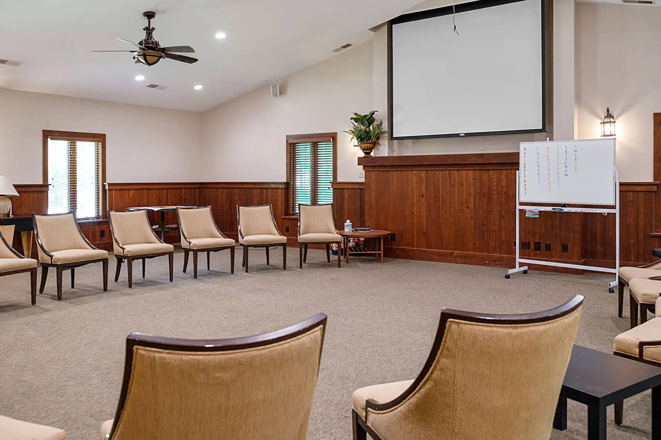 Group meeting room at Cedar Oaks Wellness Center in Ohio