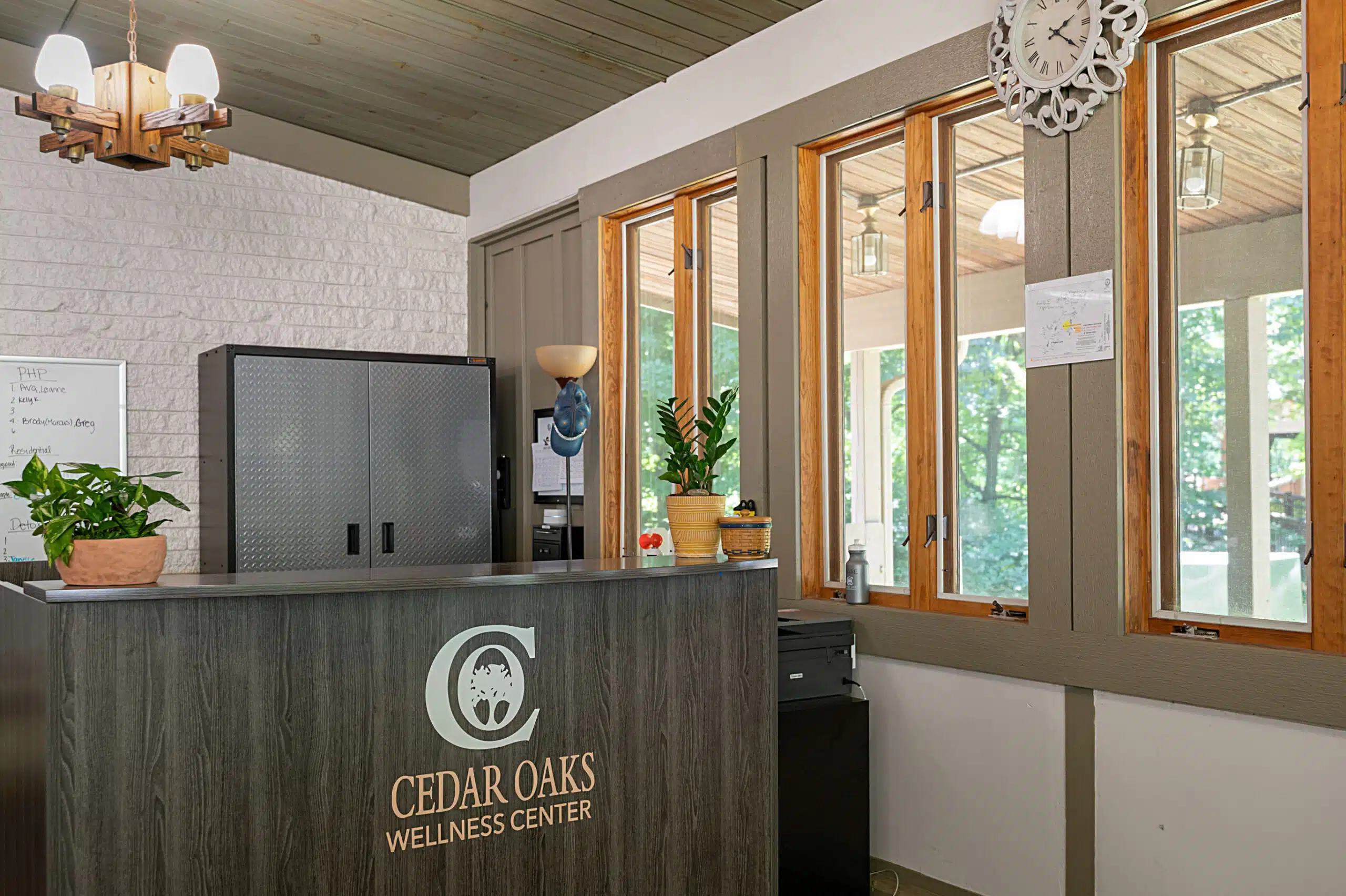 Reception area at Cedar Oaks Wellness Center in Ohio